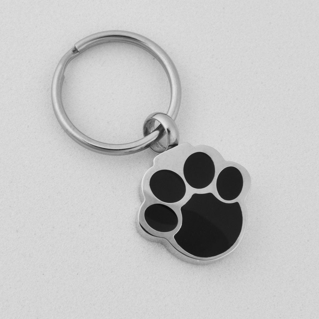 Black Paw Print Keychain Urn