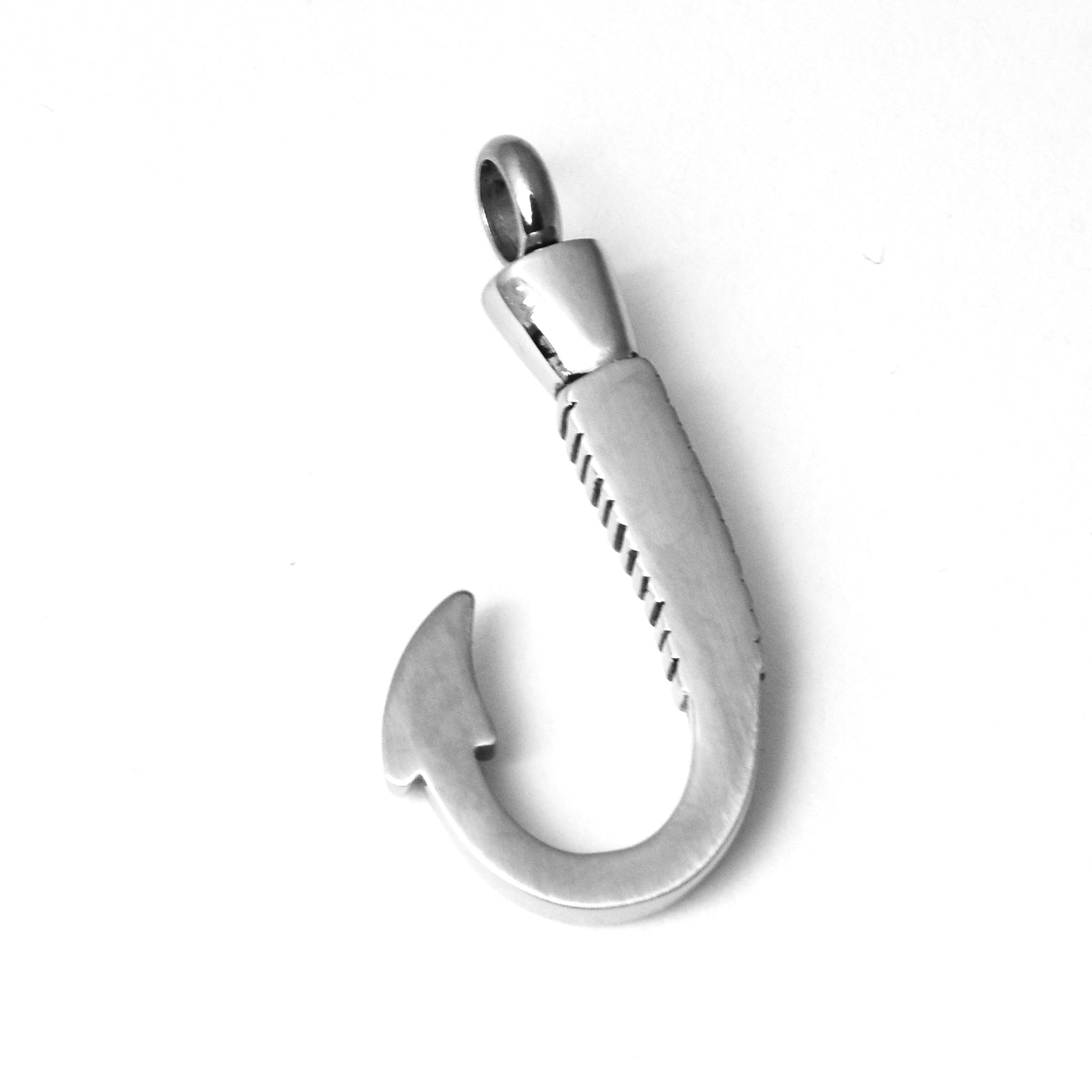 Fishing Hook Urn Necklace, Stainless Steel, Silver – Sarah & Essie