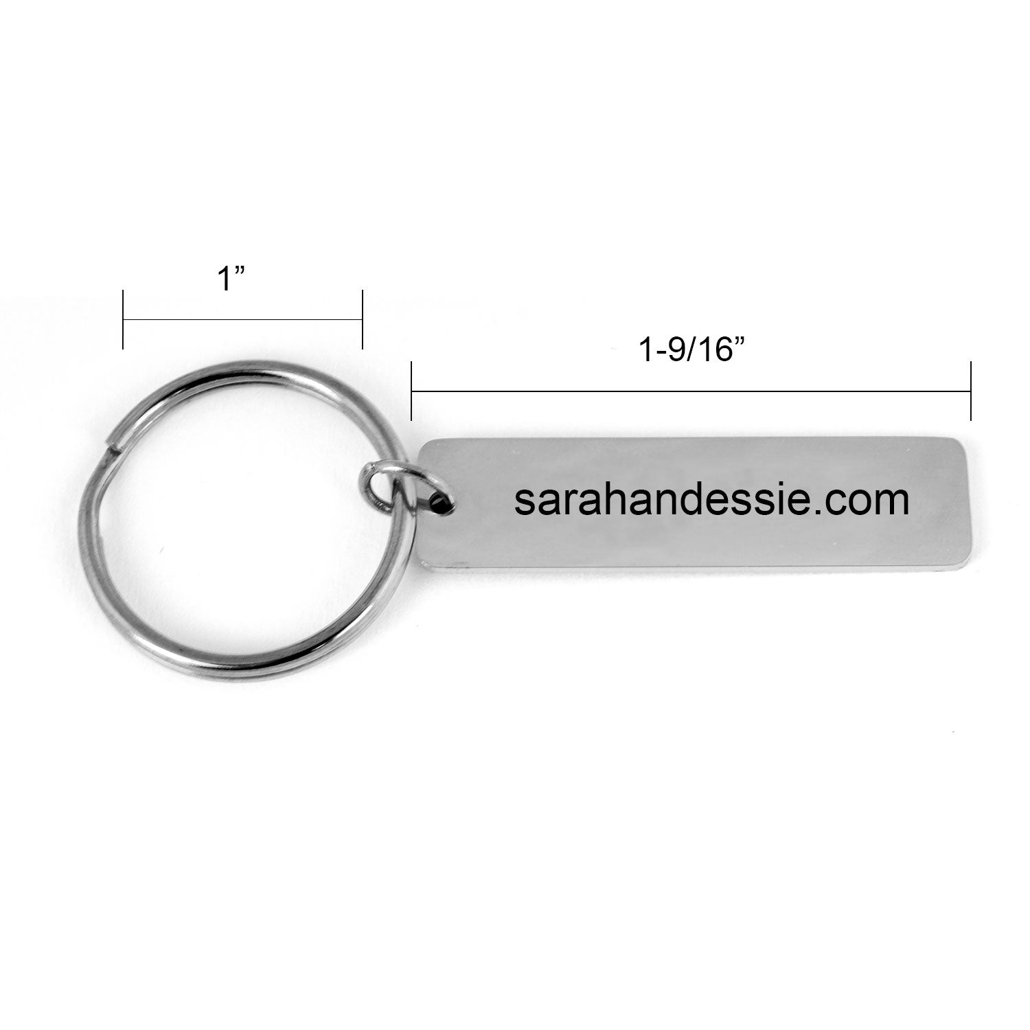 Rectangle Handwriting Key Ring