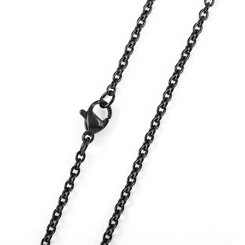 Stainless Steel Cable Chain Necklace Cremation Jewelry Accessories My Sweetest Memories 16" Black 