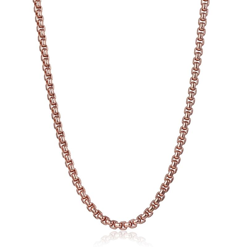 Stainless Steel Rounded Box Link Chain Necklace Cremation Jewelry Accessories My Sweetest Memories 16" Rose Gold 
