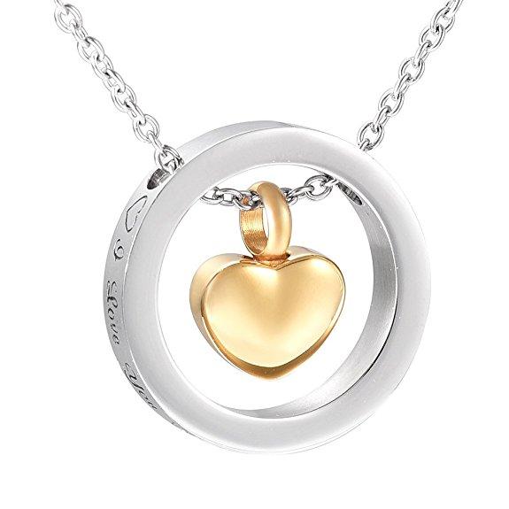 Love You to the Moon Sun Back Urn Necklace Sarah & Essie Gold 
