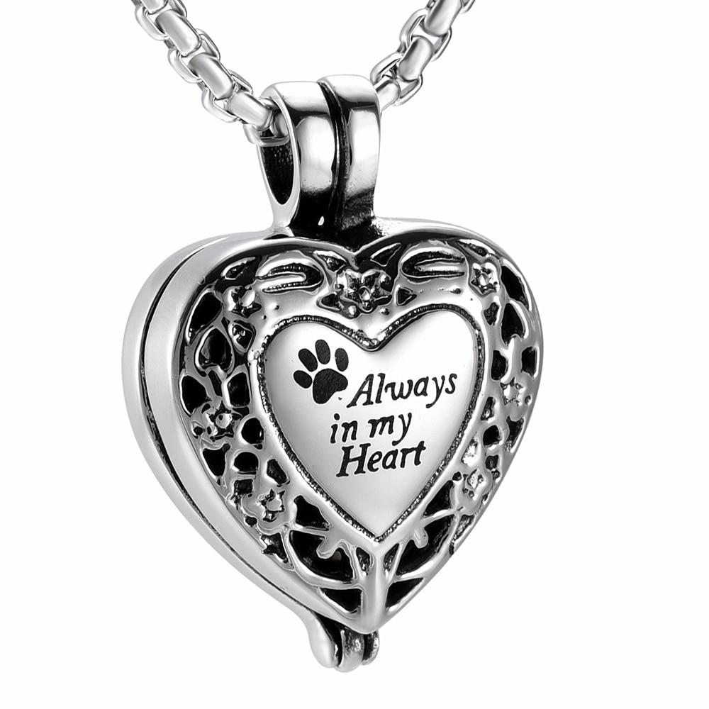 Always in My Heart Paw Locket Urn Necklace Sarah & Essie 