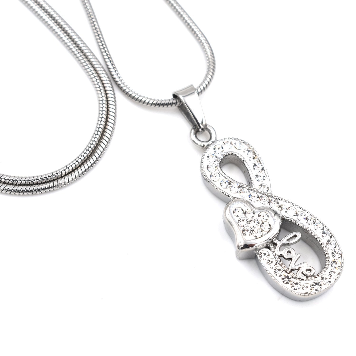 Crystal Infinity with Heart Urn Necklace Sarah & Essie 