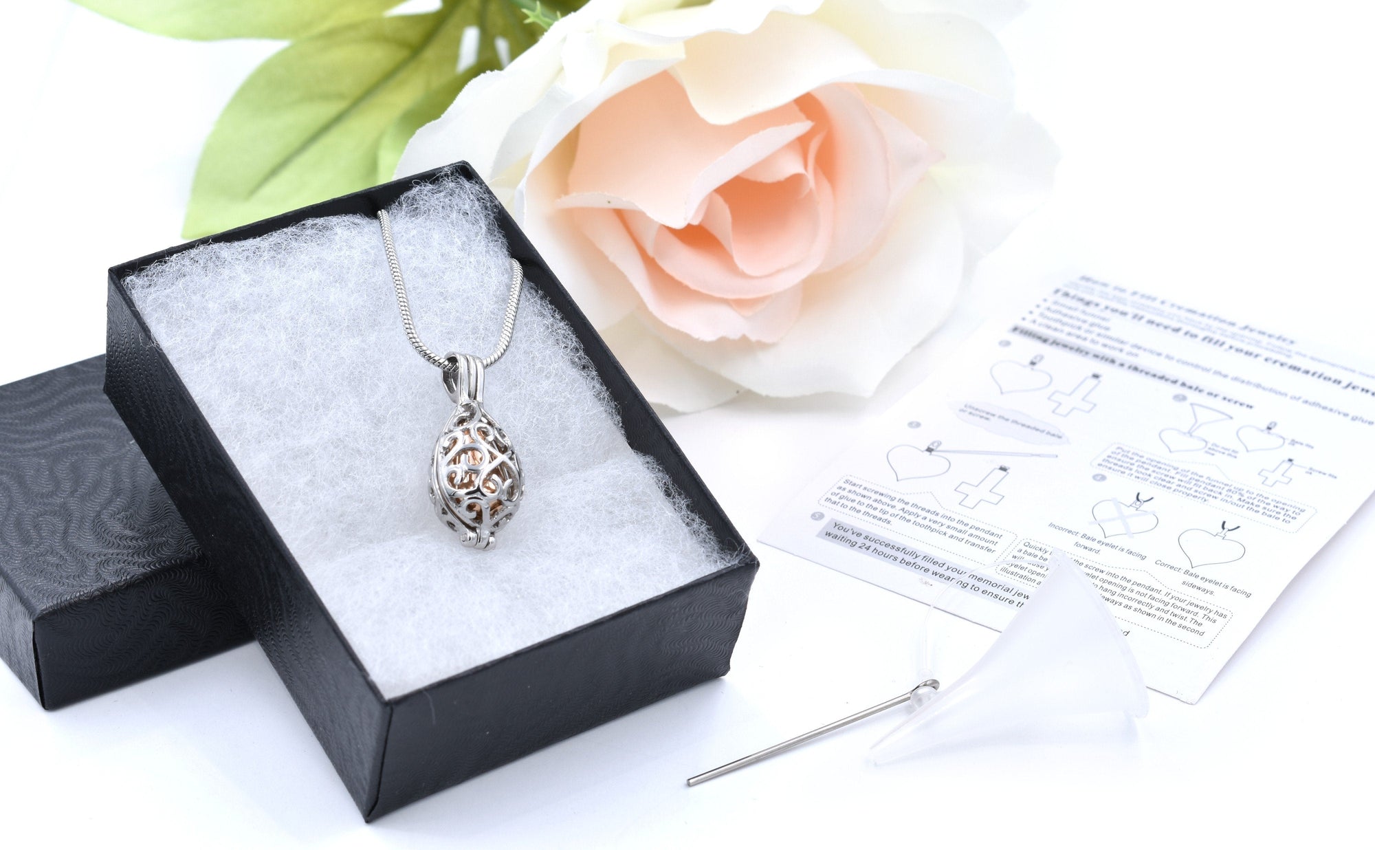 Filigree Teardrop Urn Necklace Sarah & Essie 