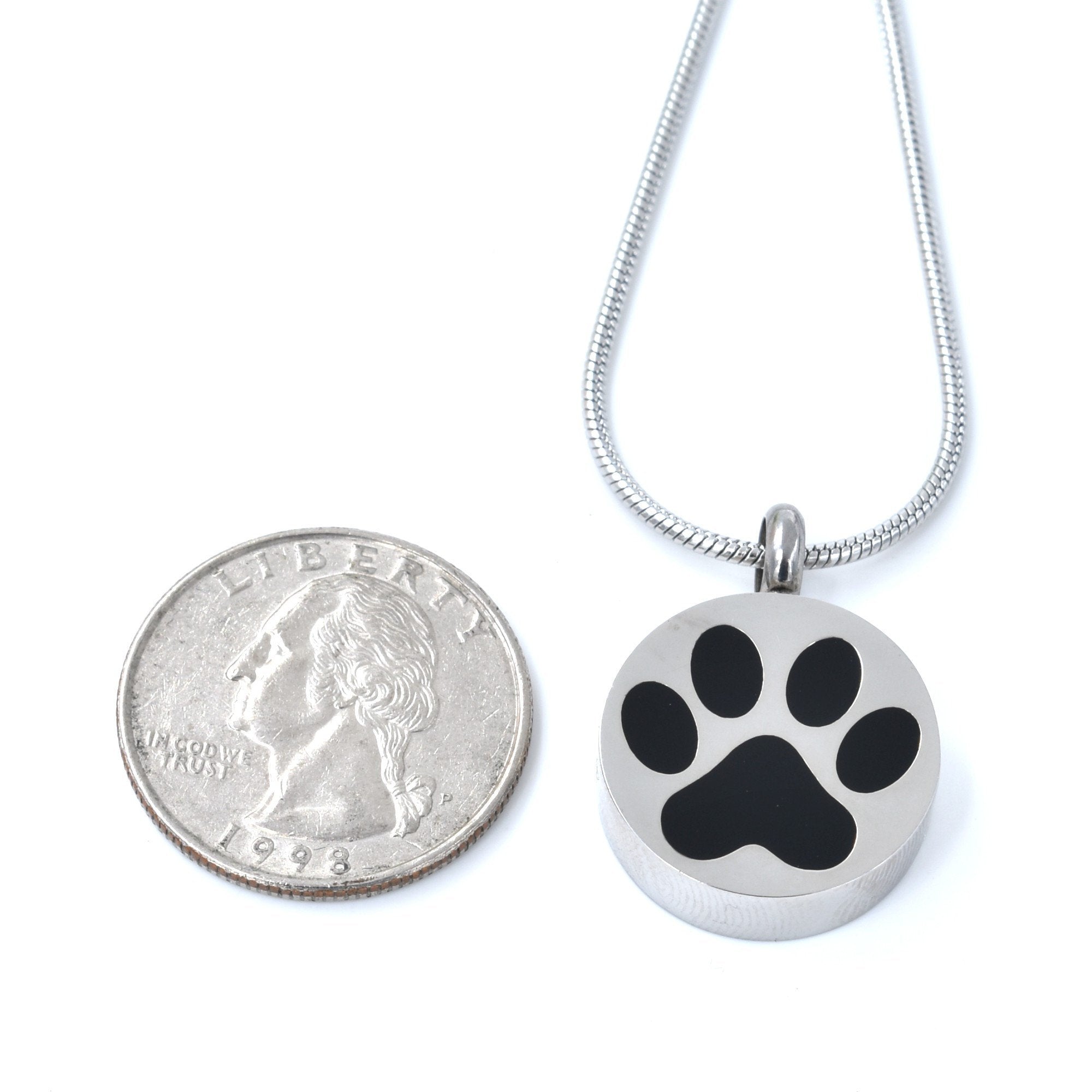 Round Paw Print Urn Necklace Sarah & Essie 