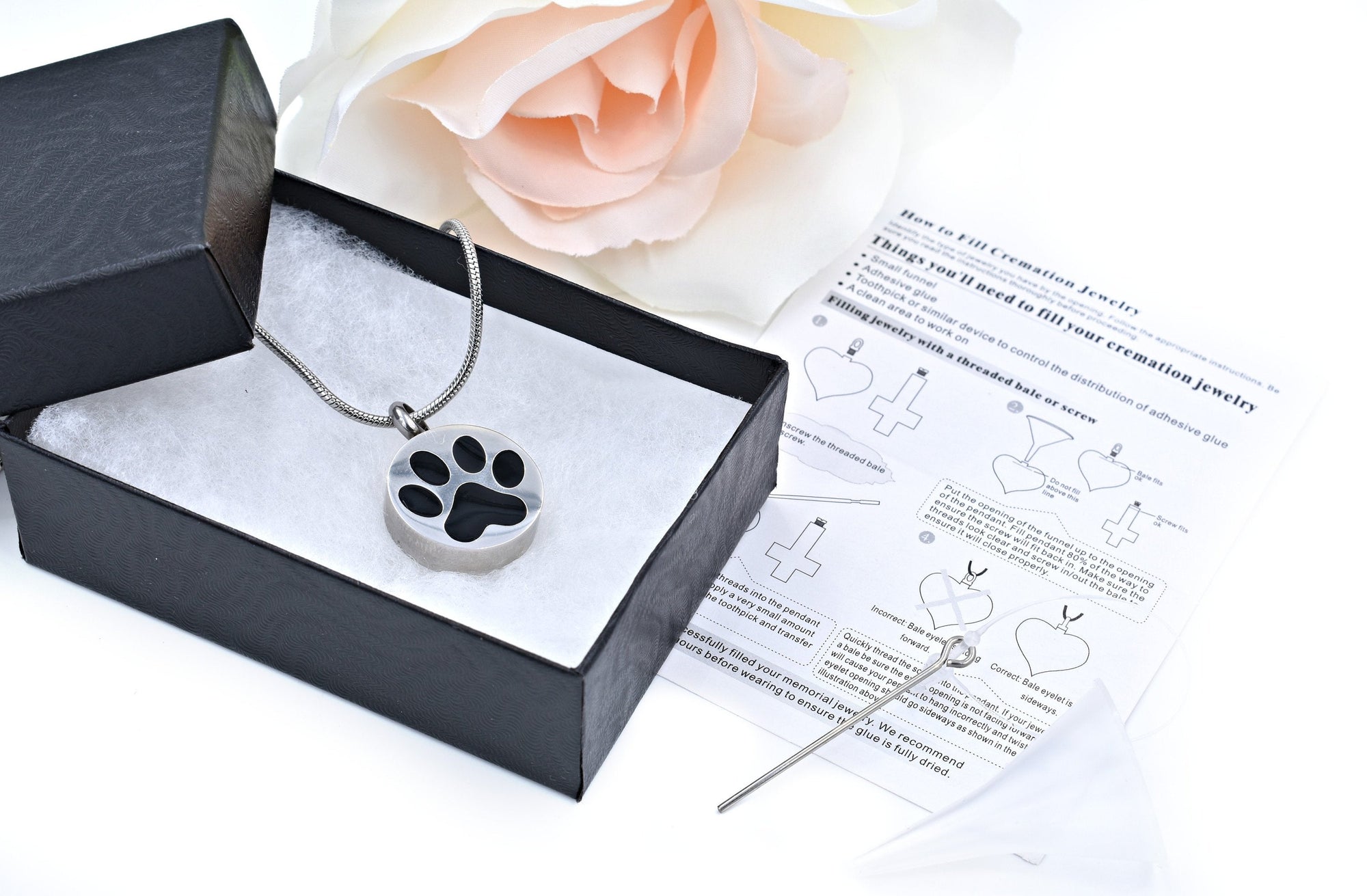 Round Paw Print Urn Necklace Sarah & Essie 