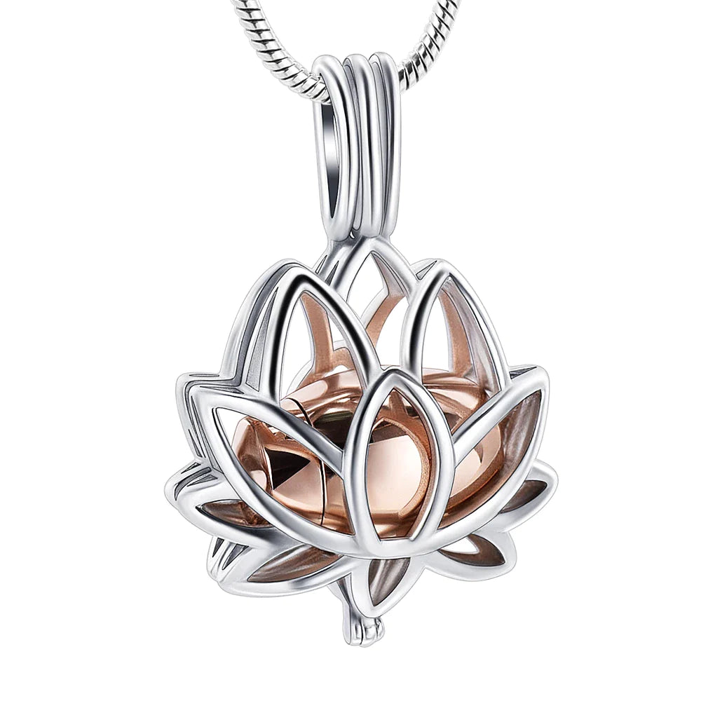 Lotus Flower Cremation Jewelry