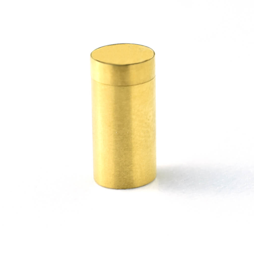 Gold Cylinder Mini Urn - Closed