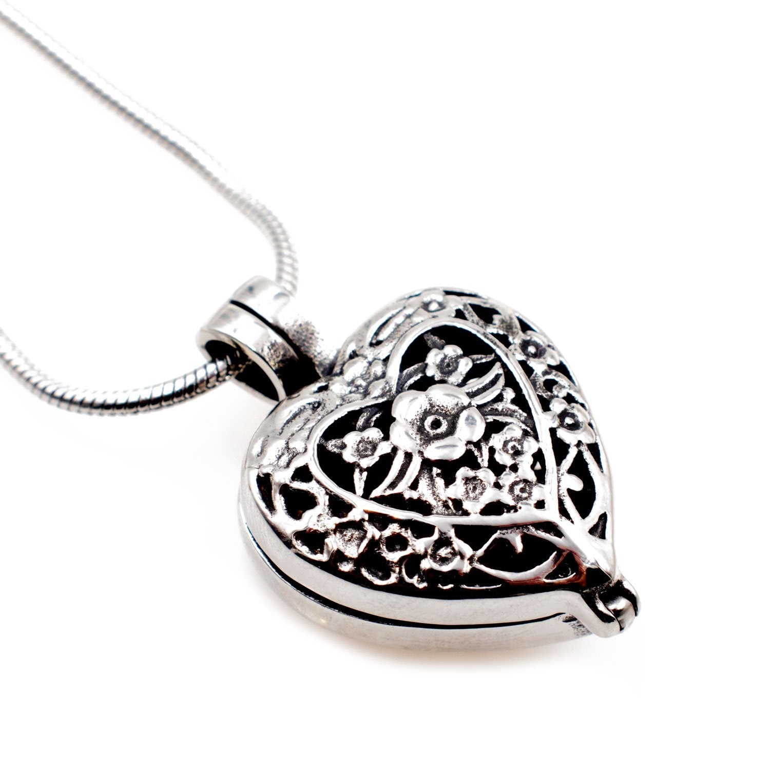 Paw Print Heart Locket Urn Necklace Sarah & Essie 