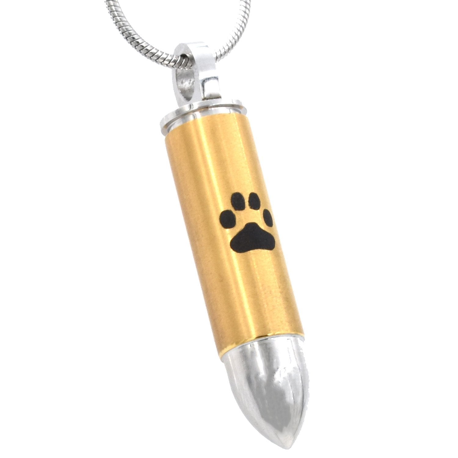 Paw Print Bullet Cremation Jewelry