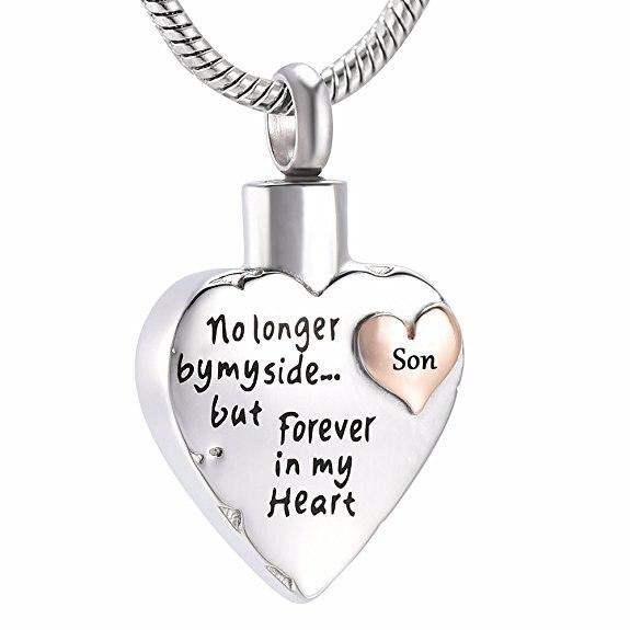 No Longer by My Side, Son/Daughter Urn Necklace Sarah & Essie Son 